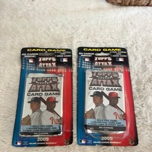 2 Packs MLB 2009 Topps Attax Booster 20 Card Pack Sealed New